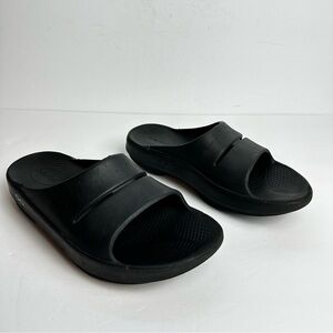 OOFOS Oohahh Recovery Slide Sandals Women's 7 or Men's 5 Shoes Comfort Gym Black